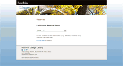 Desktop Screenshot of ereserves.bowdoin.edu